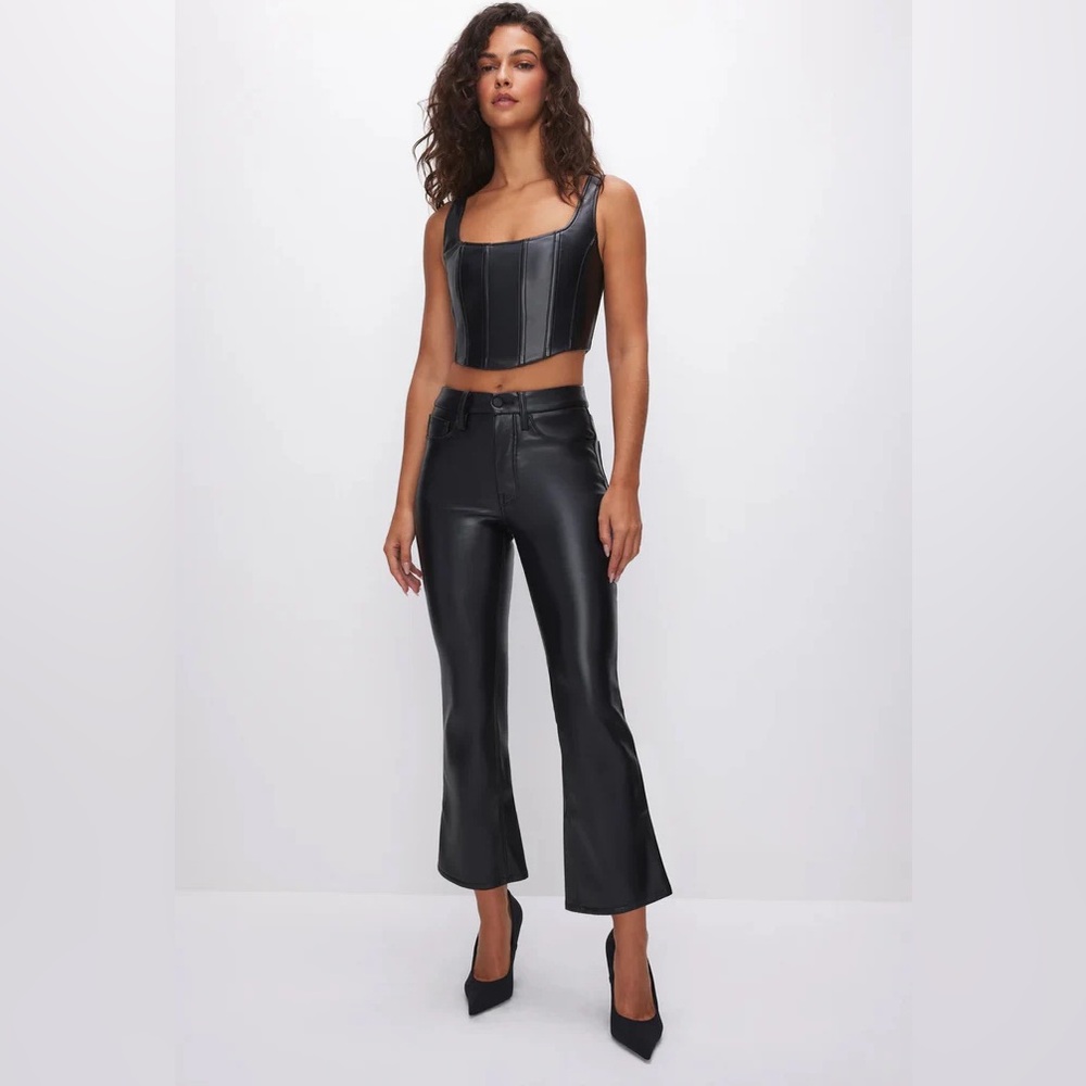 The Cropped Vegan Leather Pants